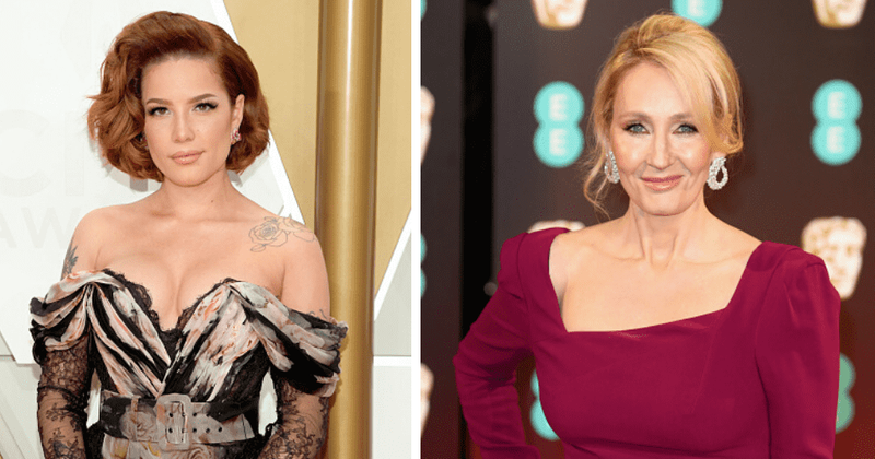 Halsey and JK Rowling (Getty Images)