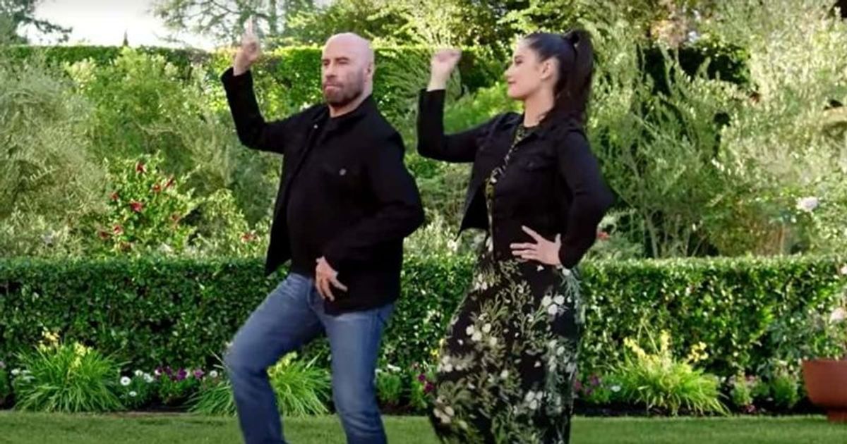 John and Ella Bleu Travolta are seen dancing in the Scotts and Miracle-Gro commercial (YouTube)
