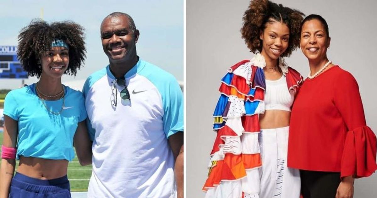 Vashti Cunningham with her father Randall Cunningham and with her mother Felicity de Jager (Instagram/@Vashti Cunningham, @X)