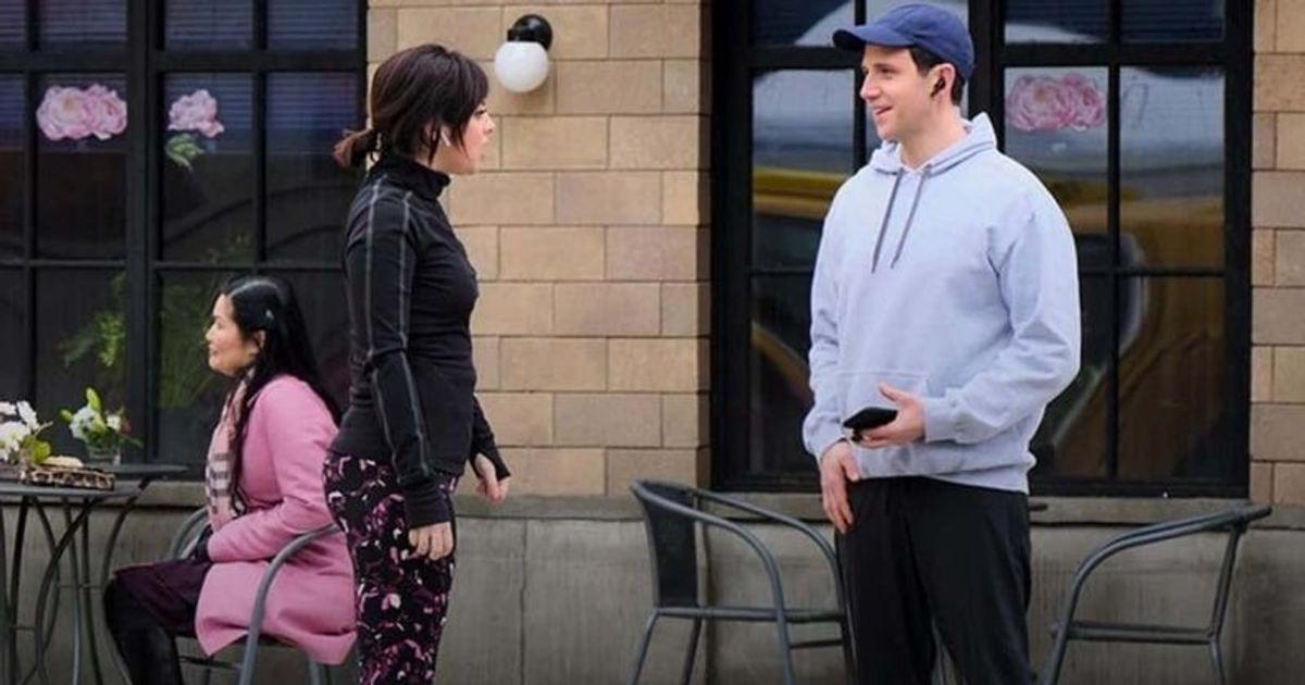 Santino Fontana as Tony and Krysta Rodriguez as Mia in 'Just One Kiss' (Instagram - @hallmarkchannel)