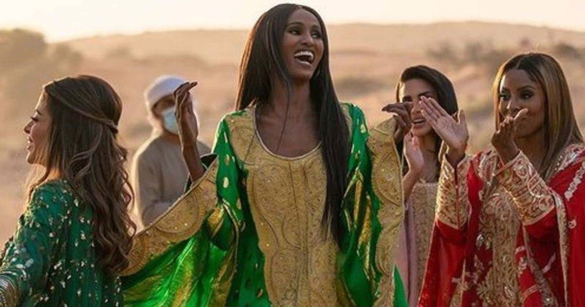 Nina Ali, Chanel Ayan, and Caroline Brooks in a still from the finale episode of 'Real Housewives of Dubai' (@Bravotv/Instagram)