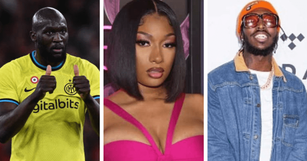 Megan Thee Stallion attended a wedding with the Belgian soccer star Romelu Lukaku (L) in Italy amid Pardi Fontaine split rumors (Octavio Passos, Araya Doheny/Getty Images)