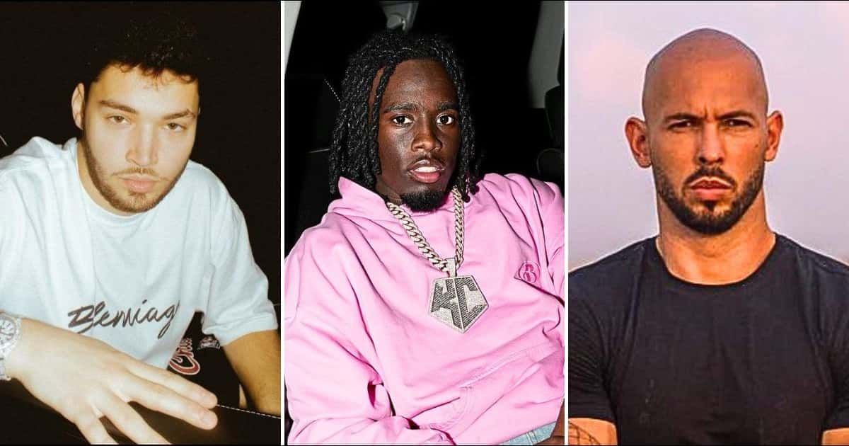 Adin Ross was accused of copying the ideas of Kai Cenat and Andrew Tate (@adinross, @kaicenat/Instagram, @cobratate/Twitter)
