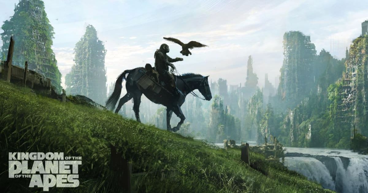 Official poster for 'Kingdom of the Planet of the Apes'