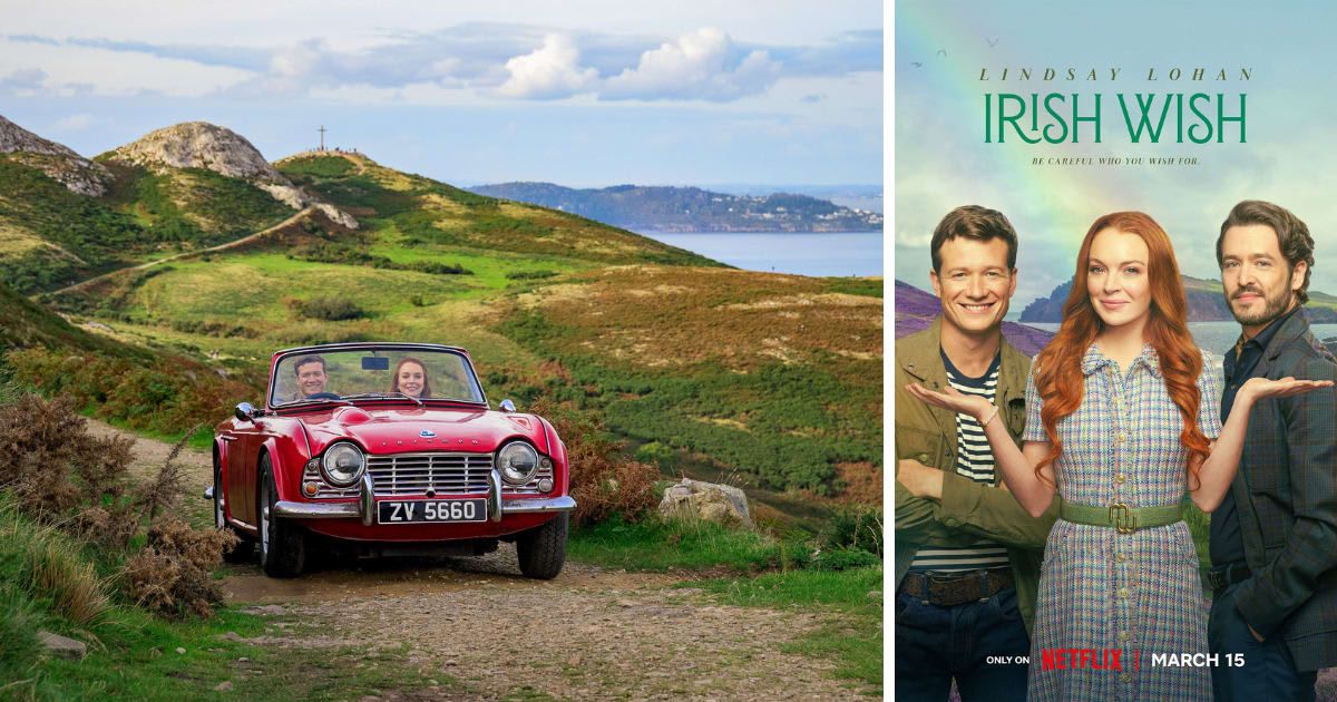Lohan stars alongside Ed Speleers, Alexander Vlahos, Ayesha Curry, Elizabeth Tan, Jacinta Mulcahy, and Jane Seymour in the Netflix movie, 'The Irish Wish'.