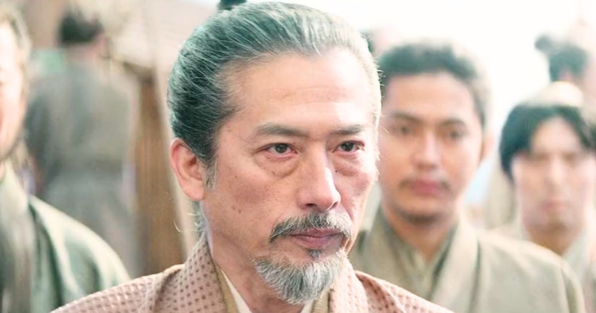 Hiroyuki Sanada as Lord Yoshii Toranaga in a still from Shōgun (@FX)