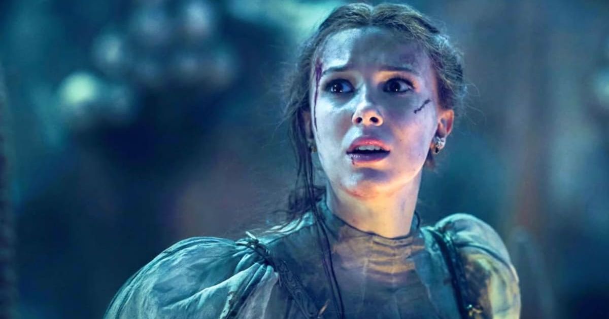 Millie Bobby Brown as Elodie in a still from 'Damsel' (@Netflix)