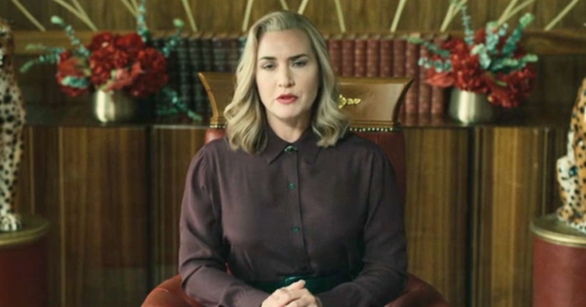 Kate Winslet as Chancellor Elena Vernham a still from 'The Regime' (@HBO)