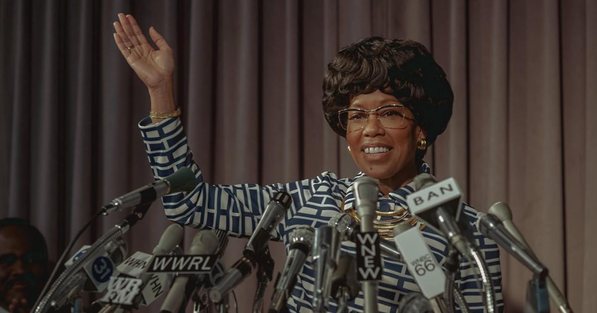 Regina King as Shirley Chisholm in a still from 'Shirley' (@Netflix/Glen Wilson)
