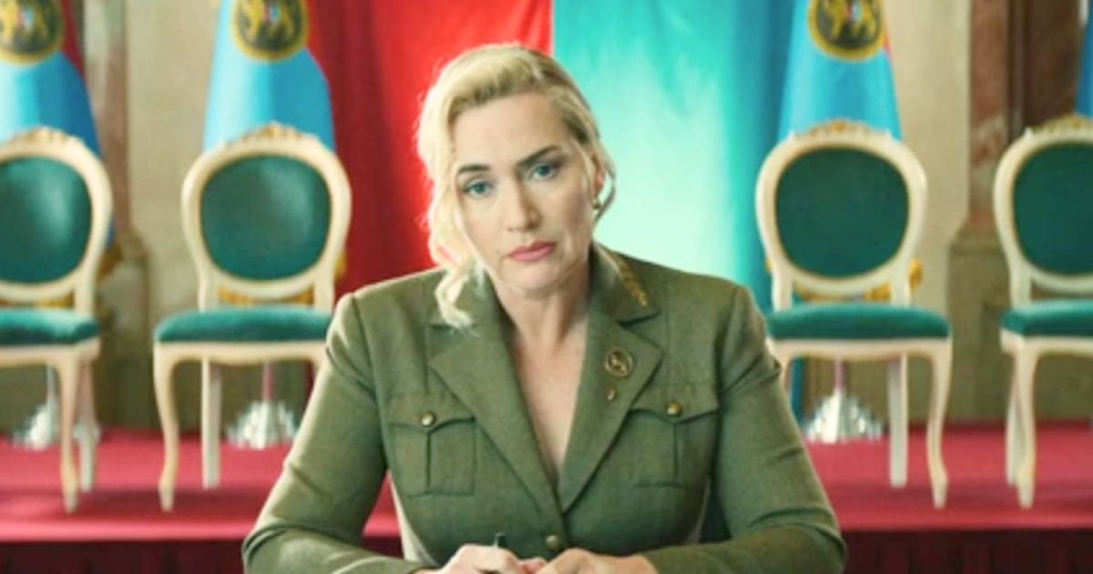 Kate Winslet as Chancellor Elena Vernham in a still from 'The Regime' (@HBO)