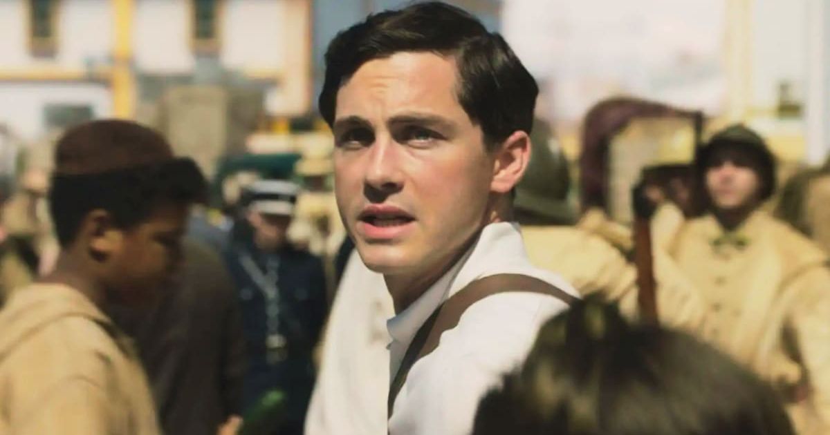 Addy (Logan Lerman) in a still from 'We Were the Lucky Ones' (@hulu)