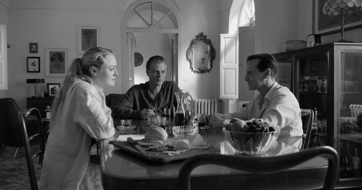 Dakota Fanning, Andrew Scott, and Johnny Flynn in 'Ripley' (2024) (@Netflix)