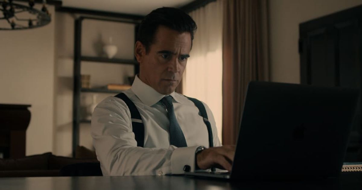 John Sugar (played by Colin Farrell) digs deeper in Olivia Siegel's case in 'Sugar' Episode 1 (@appletv+)