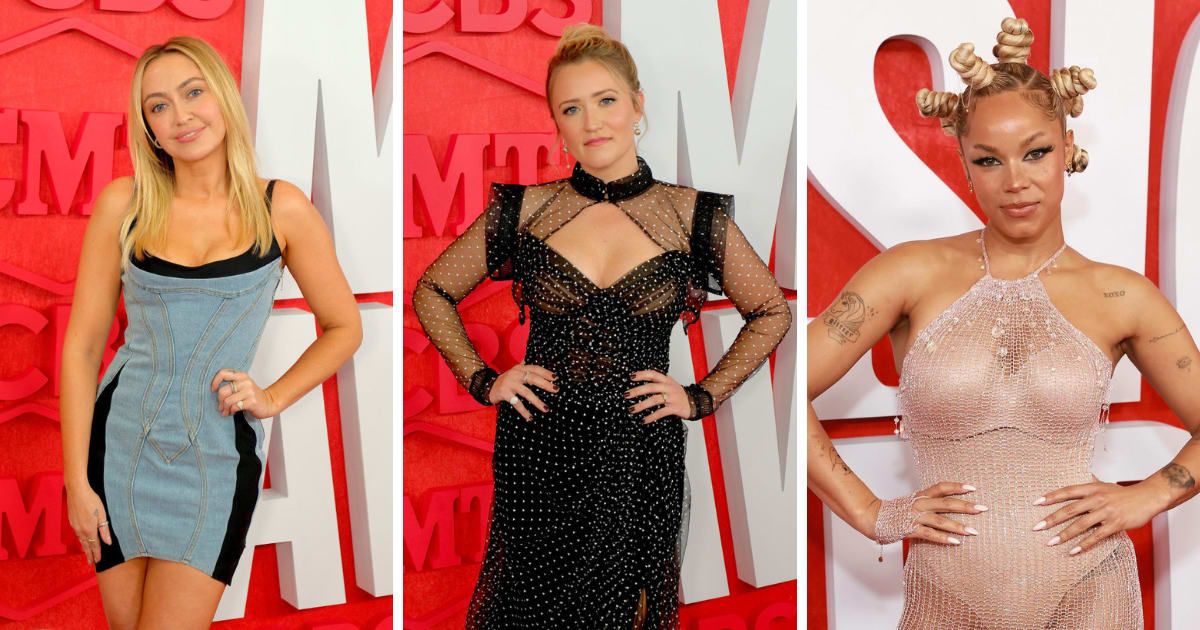 CMT Awards 2024 worst-dressed celebs include Brandi Cyrus, Emily Osment, and Tanner Adell (@Hubert Vestil/Getty Images, Instagram/@tanneradell)