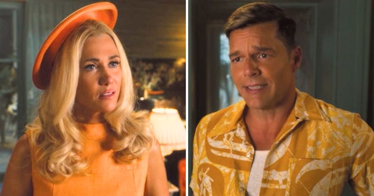 Kristen Wiig and Ricky Martin's potential romantic chemistry submerges during a confrontation between their characters in 'Palm Royale' (@appletv+)