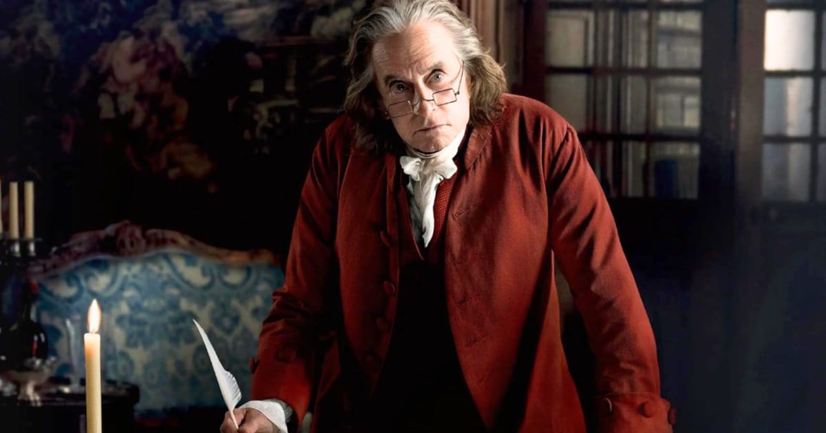 Fans are admiring the subtle and authenetic portrayal of Michael Douglas as Benjamin Franklin (@appletv+)
