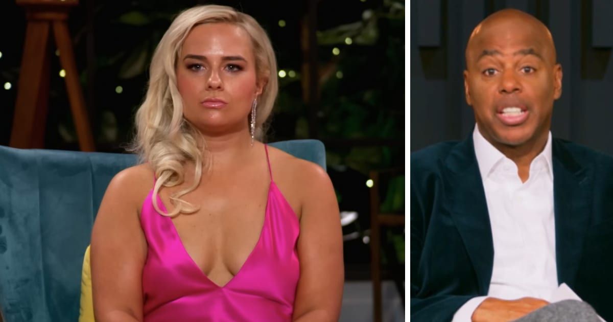 'MAFS' star Emily Balch and host Kevin Frazier get in a heated argument (@lifetime)