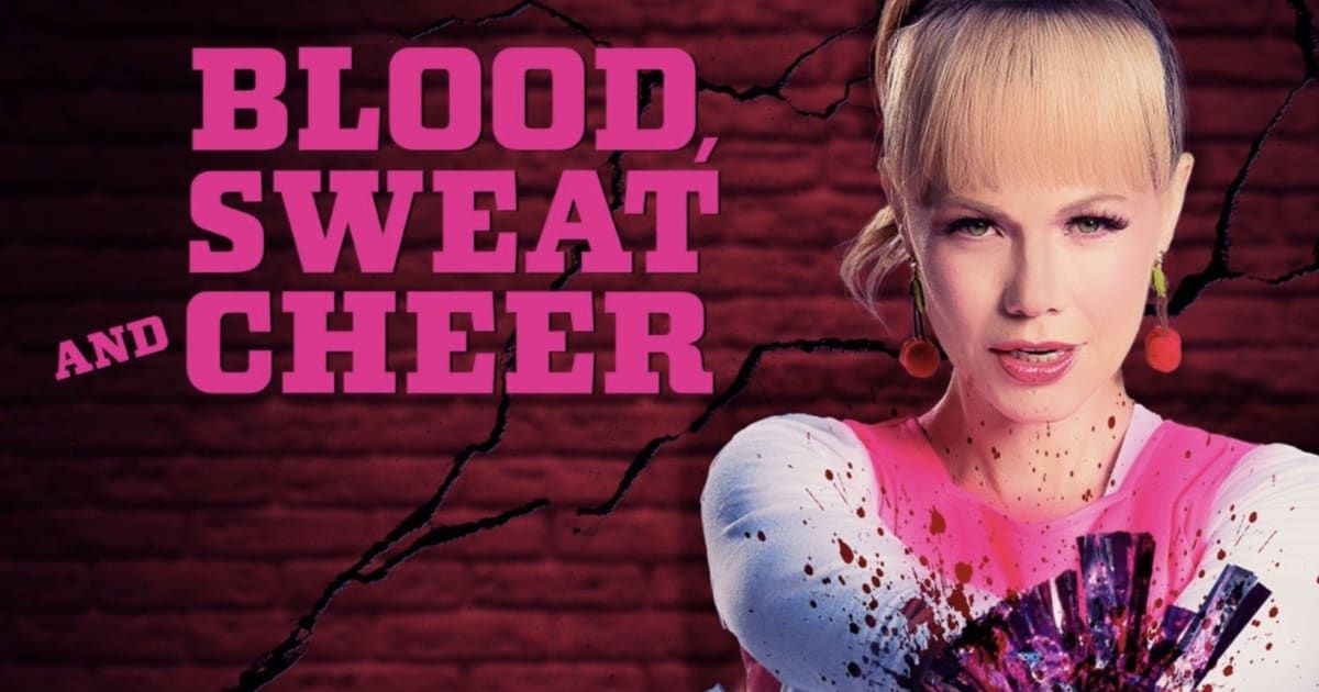 Tammin Sursok stars in Lifetime's 'Blood, Sweat and Cheer', a comedy thriller about a mother's wild High School hustle (@Lifetime)