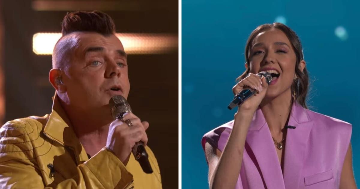 'The Voice' Season 25 contestant Bryan Olesen beats Maddi Jane during the Instant Save round (YouTube/@The Voice)