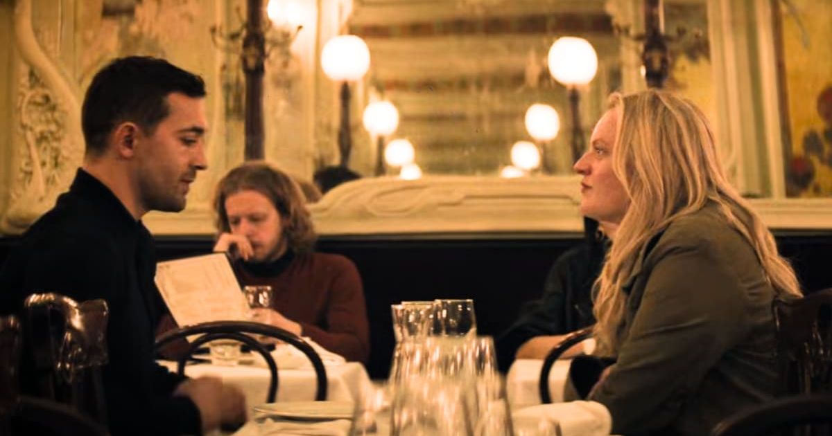 Imogen Salter is left startled after discovering the information of terrorist plot from Malik Amar in 'The Veil' Episode 4 (@hulu)