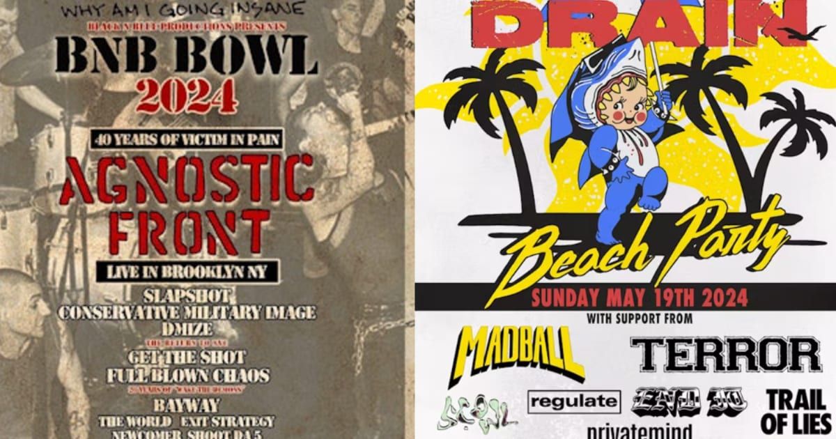 The iconic New York-based hardcore group Agnostic Front will headline day one of the BNB Bowl 2024.