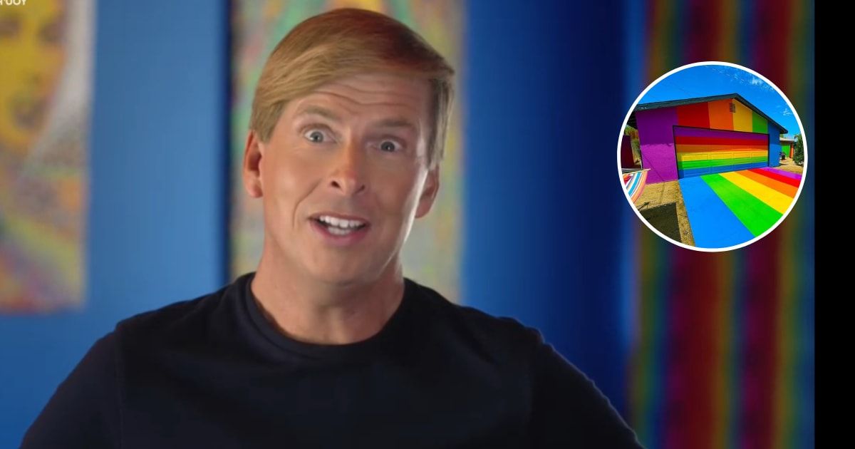 'Zillow Gone Wild' host Jack McBrayer visits rainbow house (@HGTV)