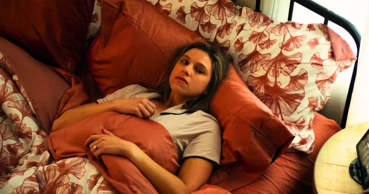 Katerina Eichenberger's portrayal of a new mother struggling with postpartum depression steals the show in Lifetime's 'My Nanny Stole My Life' (YouTube/@artistview)