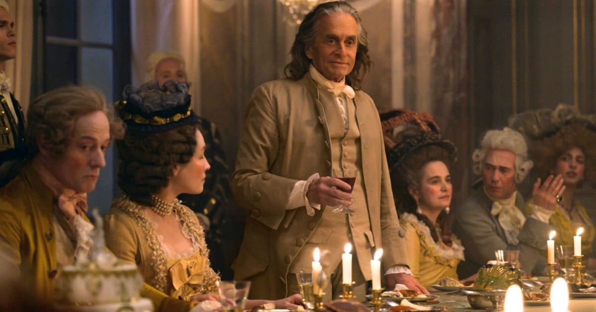 Viewers have lauded Michael Douglas for his portrayal of Benjamin Franklin in 'Franklin' (@appletv+)