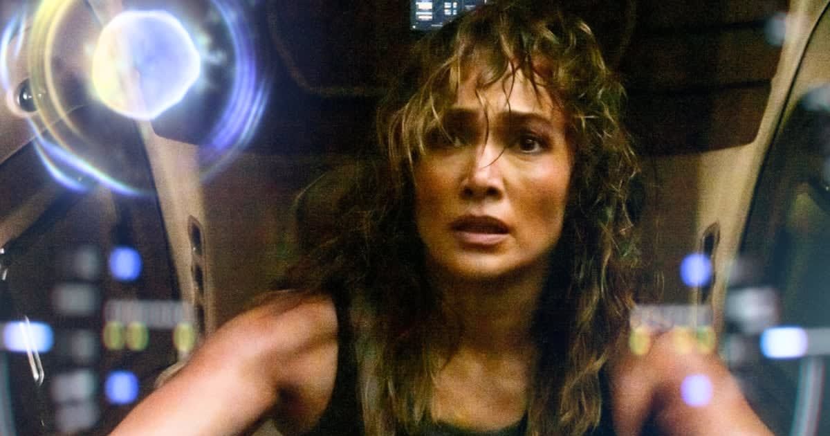 Jennifer Lopez portrays Atlas Shepherd in the science fiction film 'Atlas' (@netflix)