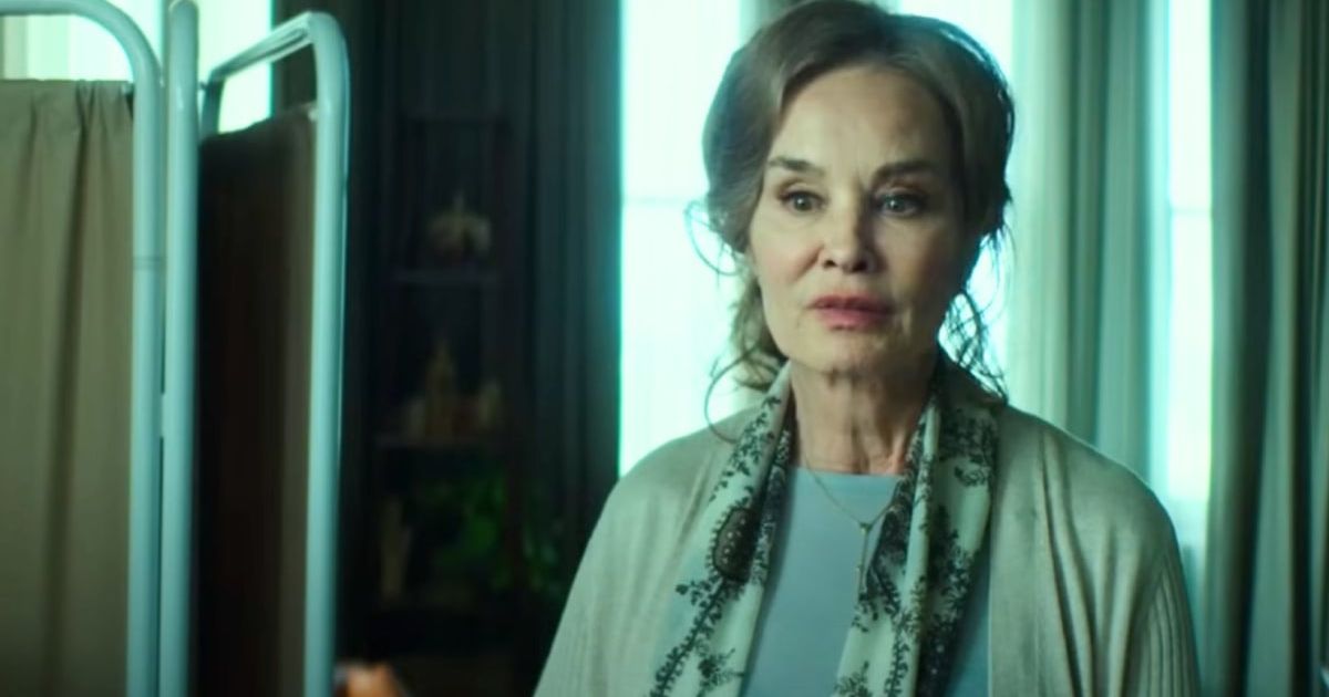 Jessica Lange, reprising the role of a Broadway actress, delivers a thought-proving performance in 'The Great Lillian Hall' (YouTube/@hbo)