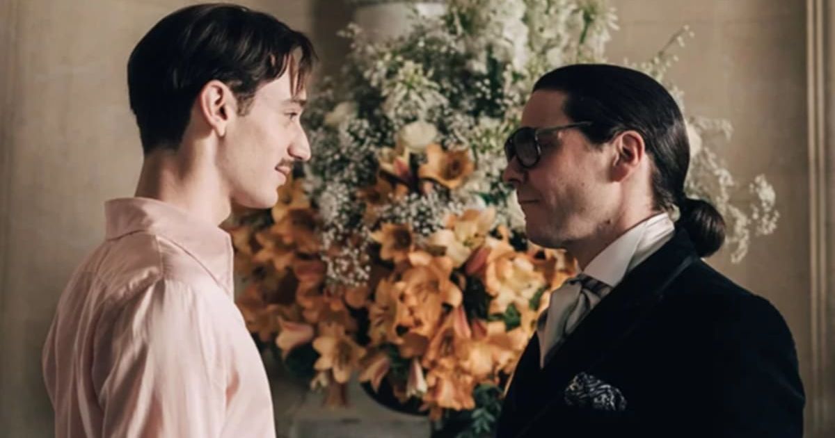 Daniel Brühl and Théodore Pellerin in Hulu series 'Becoming Karl Lagerfeld' (@hulu)