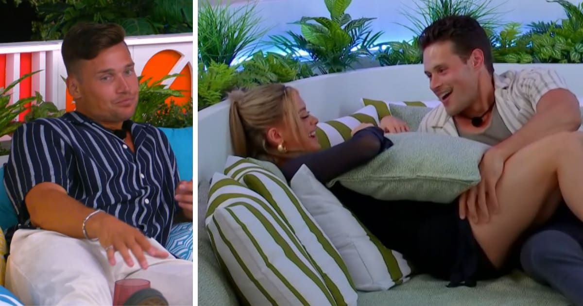 Connor Newsum's entry puts 'Love Island USA' Season 6 couple Aaron Evans and Kaylor Martin in jeopardy (@peacock)