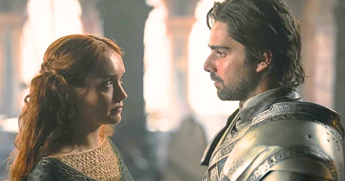 Criston Cole and Alicent Hightower's affair is not present in the book and is an addition to 'House of the Dragon' (@hbo)