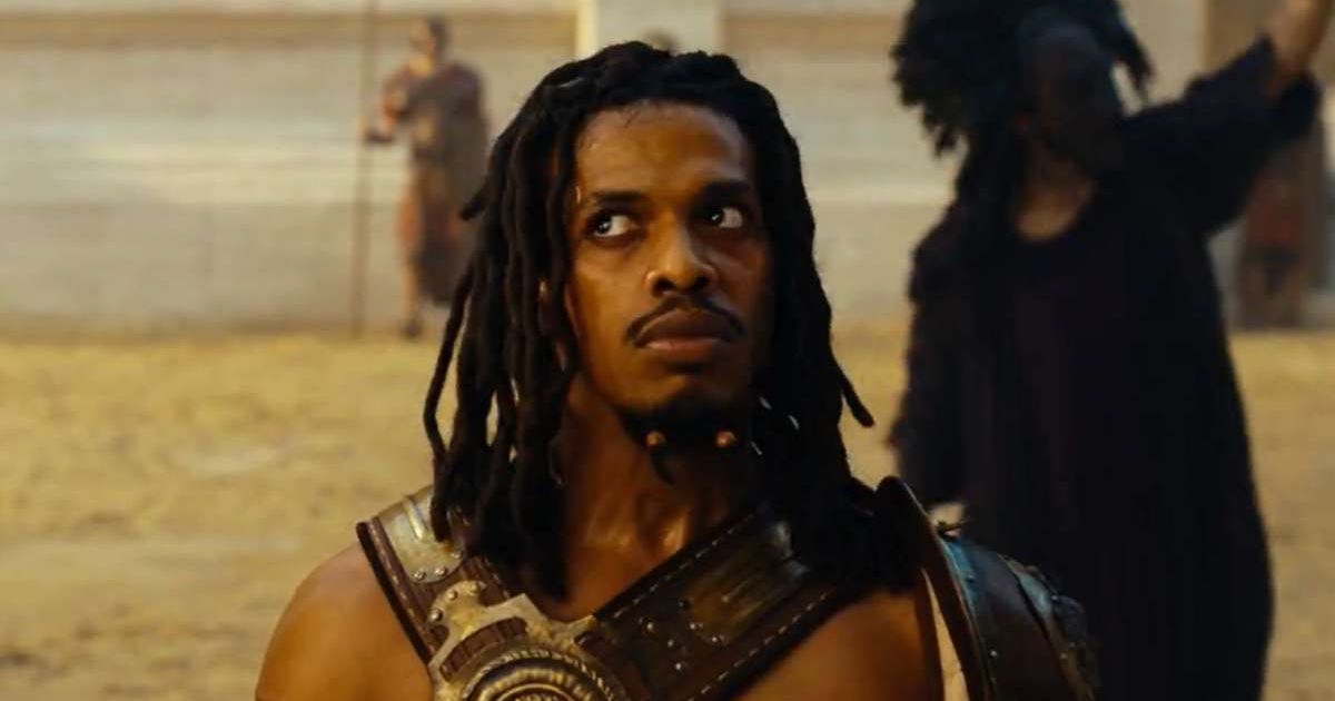 Kwame gears up for a final battle to earn his freedom in 'Those About to Die' (@peacock)