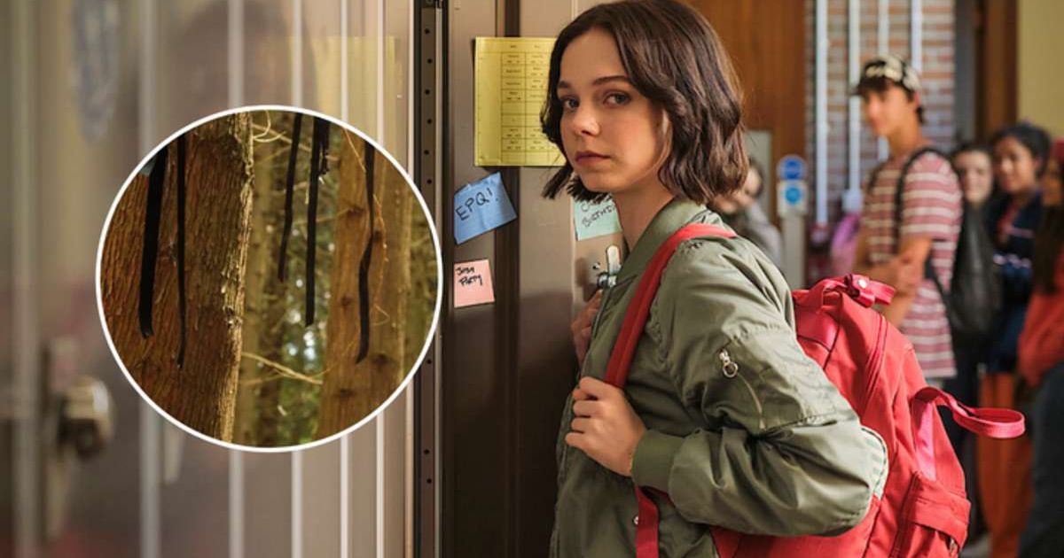 Mysterious black ribbons add suspense to Netflix's 'A Good Girl's Guide To Murder' (@netflix)