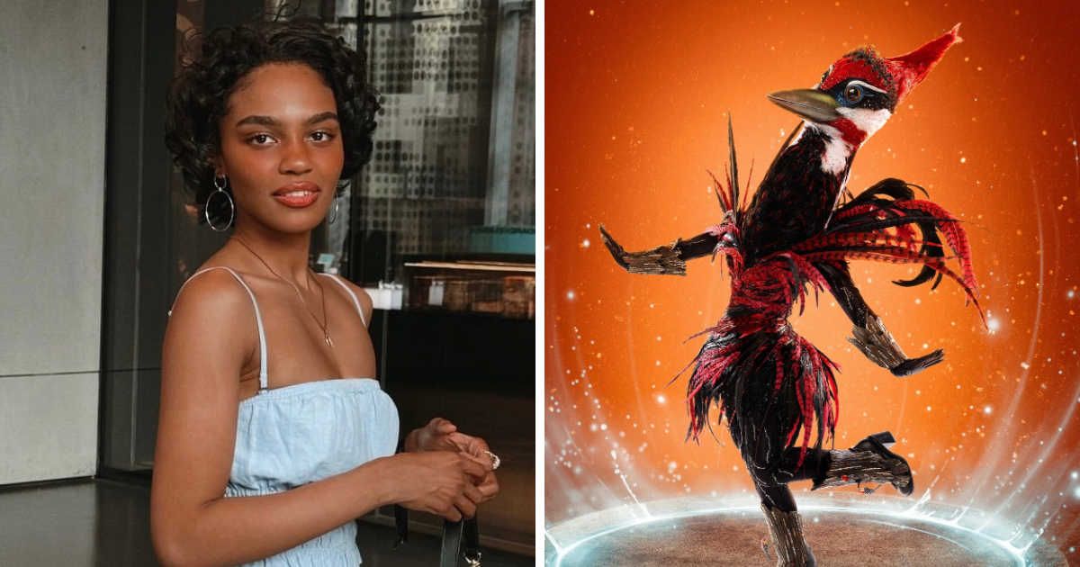 China Anne McClain under Woodpecker mask (Instagram/@chinamcclain/@fox)