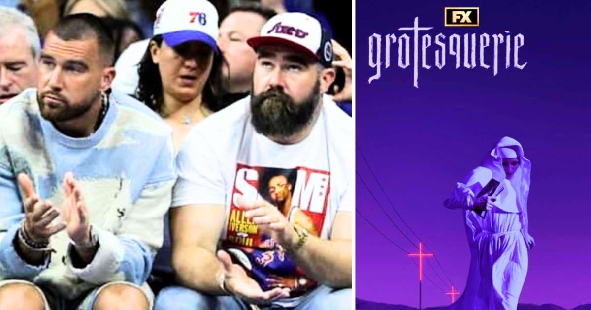 Jason Kelce, like many others, is curious about Travis Kelce's character in 'Grotesquerie' (@gettyimages/@fx)