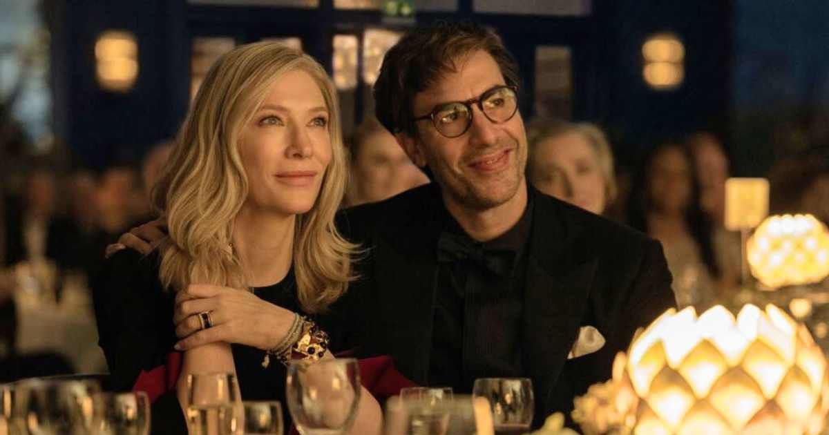 Cate Blanchett and Sacha Baron Cohen play a married couple in 'Disclaimer' (@appletv+)