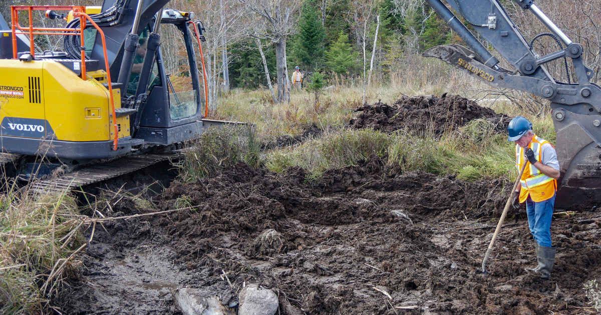 The crew of 'The Curse of Oak Island' finds a potential hole that might contain riches (X/@curseofoak)