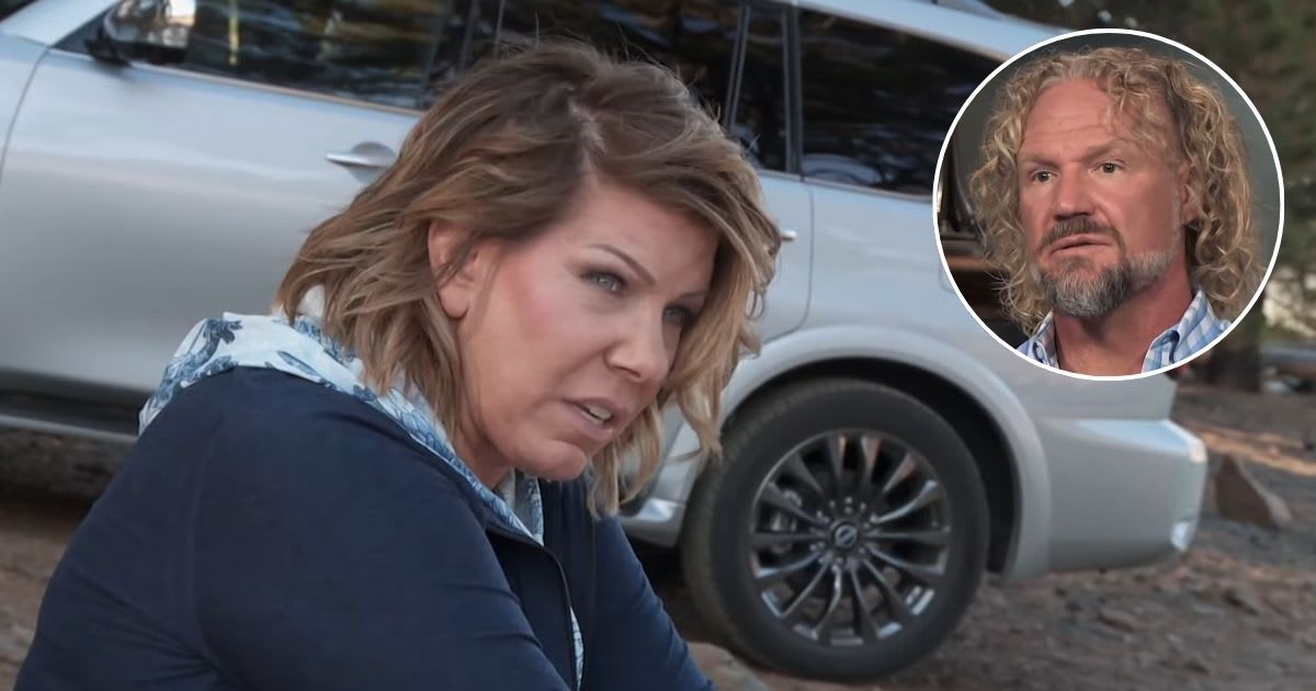 Screenshot of Meri Brown talking about her relationship issues; (inset) Kody Brown sits down for a confessional. (Cover Image Source: YouTube | TLC)