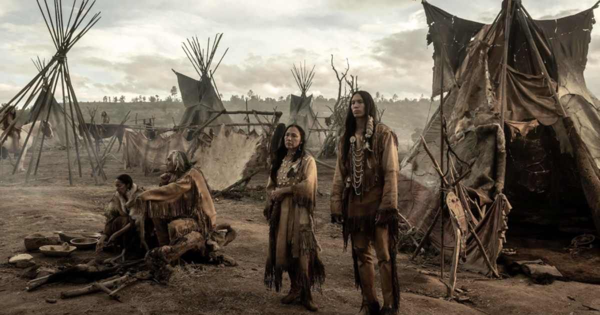 A screenshot of Irene Bedard in a still from 'American Primeval' (Cover Image Source: Netflix/@mattkennedy)