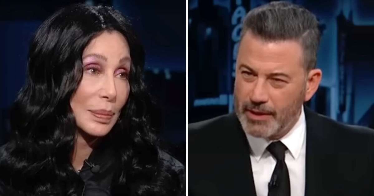 A screenshot of Cher and Jimmy Kimmel from the latest episode of 'Jimmy Kimmel Live!' (Cover Image Source: YouTube | Jimmy Kimmel Live)