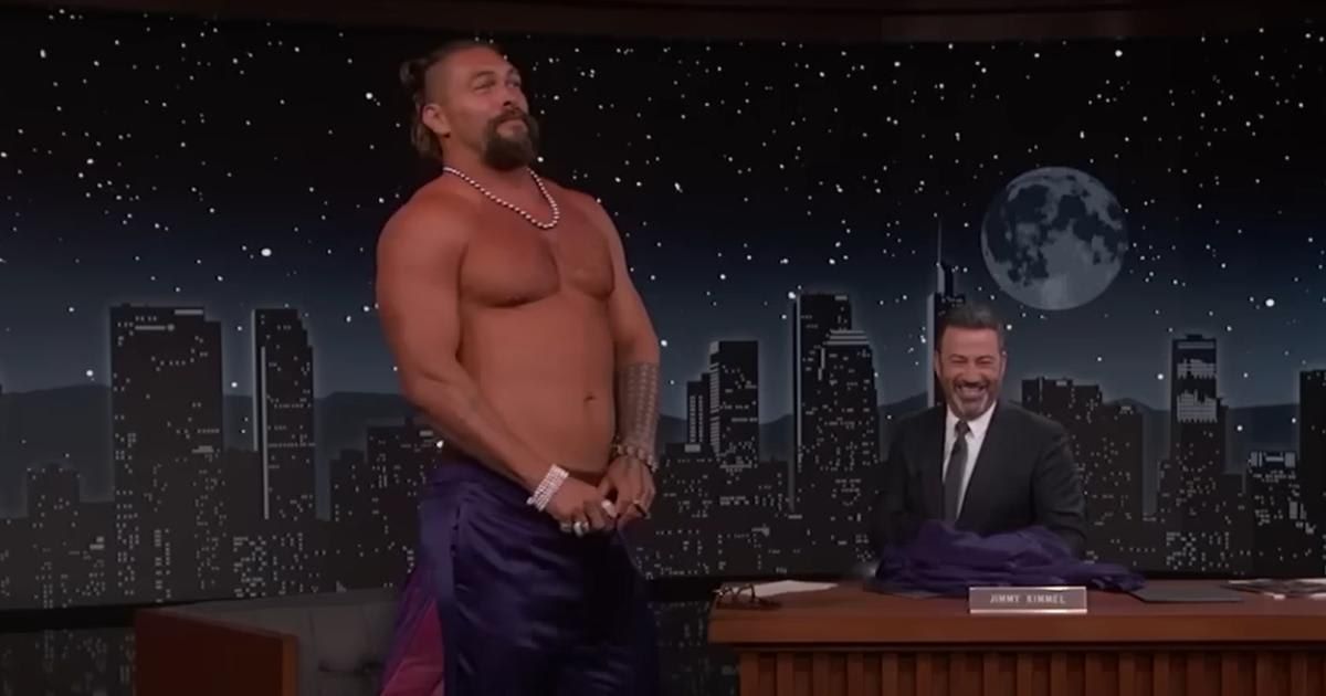 Screenshot of Jason Momoa and Jimmy Kimmel from an interview. (Cover Image Source: Jimmy Kimmel Live! | ABC)