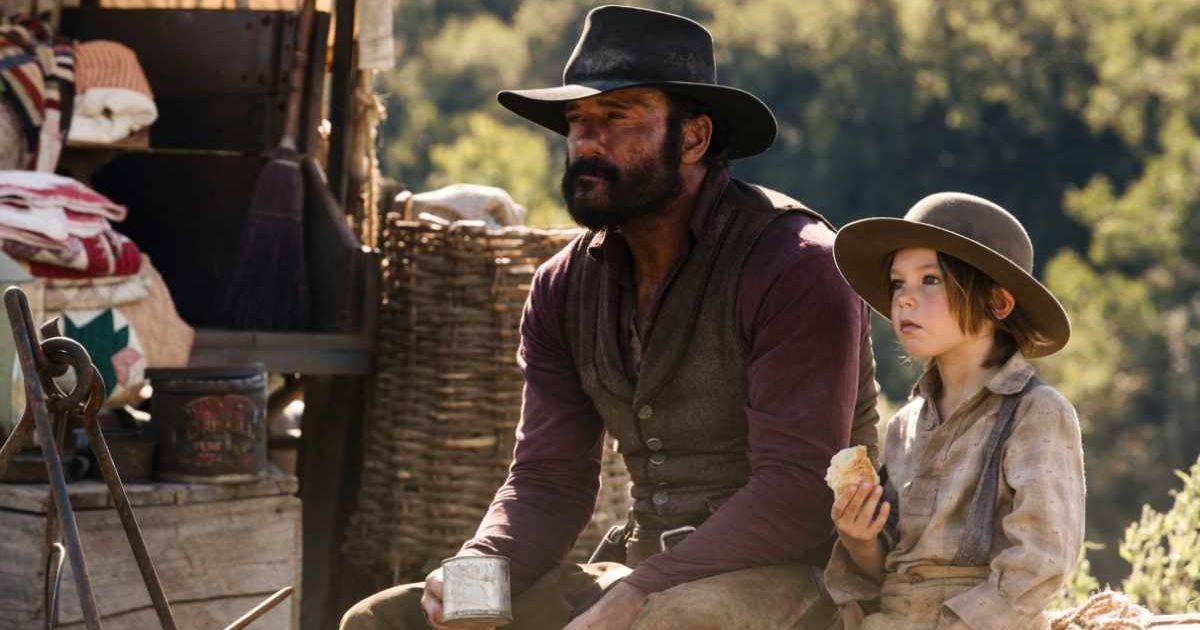 Tim McGraw and Audie Rick in a still from '1883'. (Cover Image Source: MTV Entertainment Group | Photo by Emerson Miller)