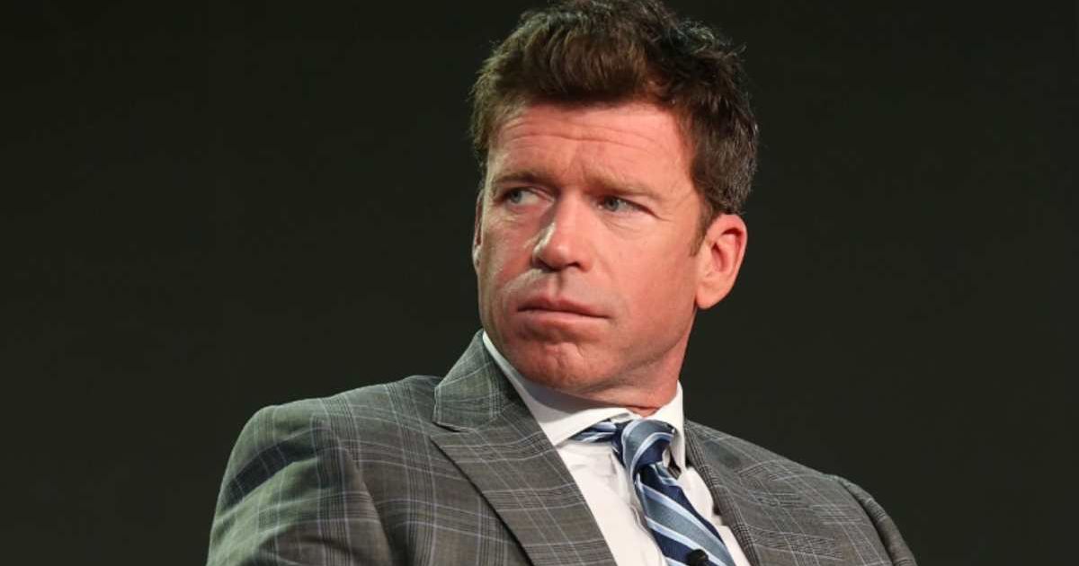 Taylor Sheridan of 'Yellowstone' speaks onstage during the Paramount Network portion of the 2018 Winter TCA on in Pasadena, CA (Cover Image Source: Getty Images for Viacom | Photo by Phillip Faraone)