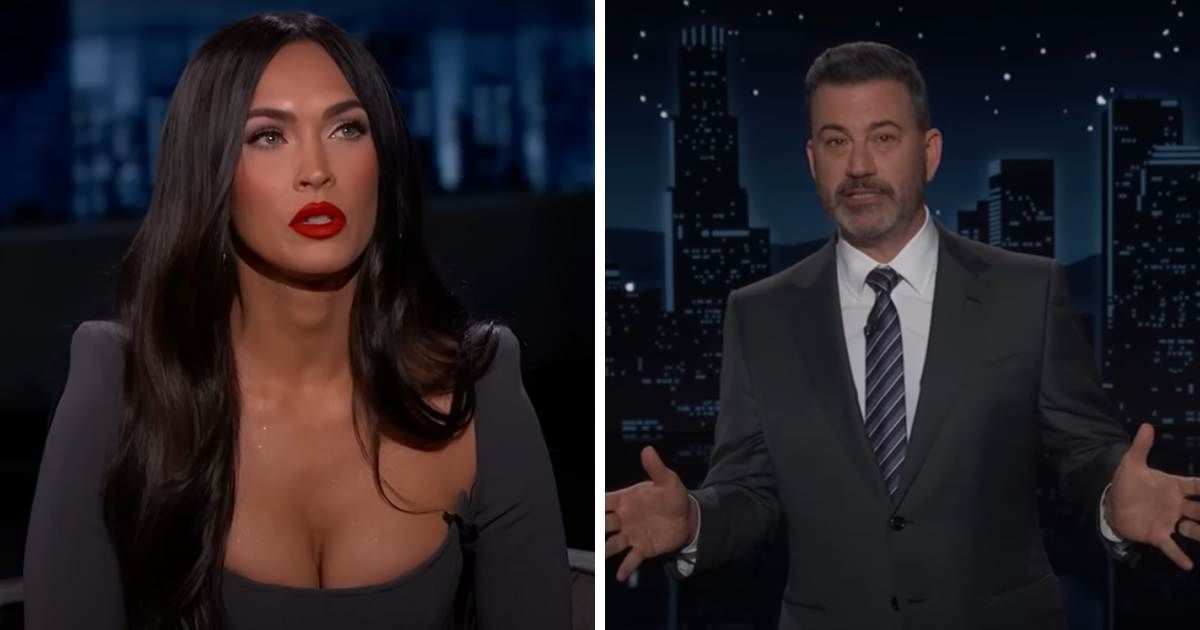 A screenshot of Megan Fox and Jimmy Kimmel from 'Jimmy Kimmel Live!'(Cover Image Source: YouTube | Jimmy Kimmel Live)