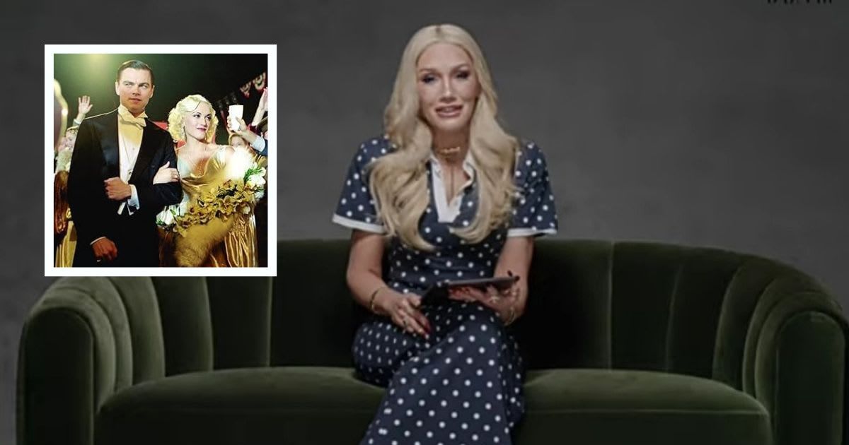 Gwen Stefani in an interview still with Harper's Bazaar on 19th December 2024; (inset) Leonardo DiCaprio and Gwen Stefani in a still from 'The Aviator' 2004. (Cover Image Source: YouTube| Harper's Bazaar; (inset) Miramax Films)