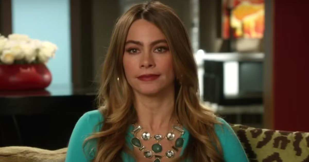 A screenshot of Sofia Vergara from 'Modern Family' (Cover Image Source: JioStar | Modern Family)