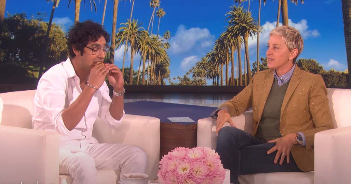 A screenshot of Kunal Nayyar and Ellen DeGeneres from a 2017 episode of 'The Ellen DeGeneres Show' (Cover Image Source: YouTube | The Ellen Show)