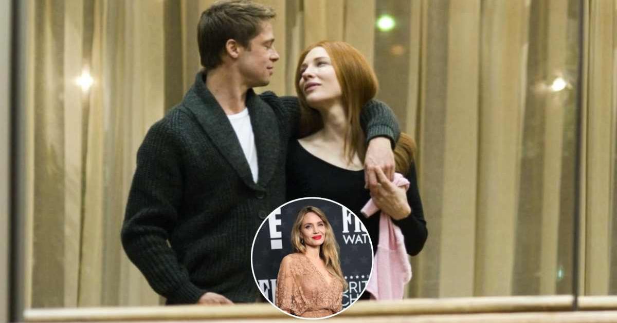 Brad Pitt and Cate Blanchett in a still from 'The Curious Case of Benjamin Button'; (Inset) Angelina Jolie at 30th Annual Critics Choice Awards (Cover Image Pictures: Paramount Pictures ; (Inset) Getty Images | Photo by Matt Winkelmeyer)